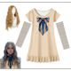 thumbnail image 2 of M3GAN-Disfraz de Cosplay de Halloween para niñas, vestido de lazo para niñas pequeñas, trajes góticos Vintage, Carnaval, Pascua, conjunto completo de ropa, 2 of 5