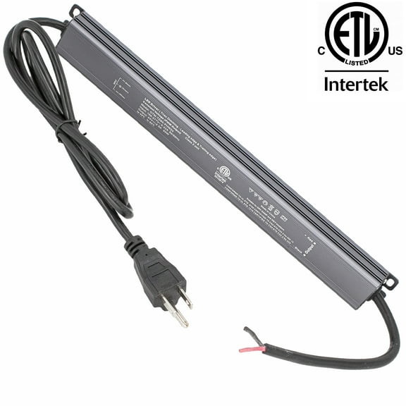 ETL LISTED 24V Dimmable 60w POWER SUPPLY 2.5A CLASS 2 TRIAC WATERPROOF LINEAR Shape