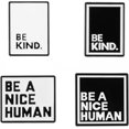 thumbnail image 1 of 4 Pins esmaltados rectangulares de aleación con el lema "Sé una buena persona" para mochilas, ropa, sombreros y decoración de fiestas., 1 of 7