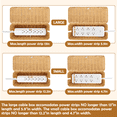 2PCS Cable Management Box, Handmade Rattan Cable Organizer, Open Slots ...