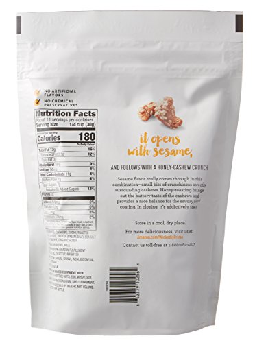 Wickedly Prime Roasted Cashews Honey Sesame 12 Ounce Walmart Com Walmart Com