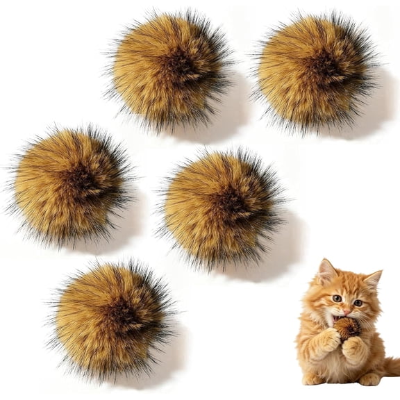 5PCS Cat Toy , Soft Cat  Playing  Ball Toys for Indoor Cats, Washable & Fun to Chase for Interactive Bonding