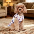 thumbnail image 4 of Dmlowu 4th of July Patriotic Dog Dress, Red White Blue Star Pattern Dog Clothes, Breathable Summer Party Outfit for Pets (5.5-8.8 lbs), 4th of July Decorations, 4 of 7