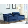 thumbnail image 3 of Uspridefurniture Cornell 81'' Velvet Square Arm Sleeper,Blue, 3 of 5