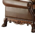 thumbnail image 6 of Acme Furniture Chair (w/1 Pillow), Brown PU & Chenille, Cherry Oak 15162, 6 of 8