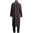 thumbnail image 4 of NaWent Open Front Muslim Clothes for Men Long Sleeve Islam Middle East Kaftan Islamic Thobe Robe Gown Shirt Dress Arab Wear Coffee 14(XXXL), 4 of 4