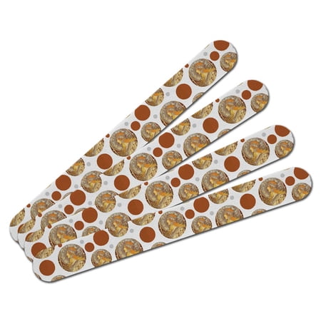 Zodiac Alphonse Mucha Art Nouveau Double-Sided Nail File Emery Board Set 4 Pack