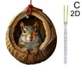 thumbnail image 5 of Pekkaxy Woodland Animal Acrylic Christmas Ornaments, Forest Tree Hanging Decorations, 5 of 8
