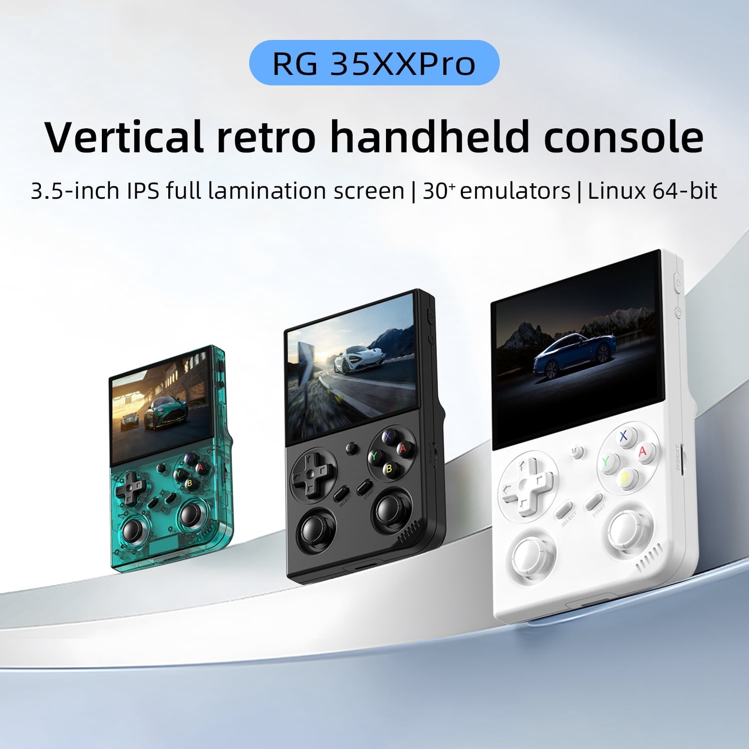 RG35XXPro Handheld Game Consoles Linux 64-bit System Portable Pocket Arcade Support 30+ Simulators WiFi Bluetooth HD Output  Black
