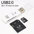 thumbnail image 5 of Lector de tarjetas USB 3.0 de alta velocidad, multifunción, todo en uno, convertidor de tarjetas de memoria SD y TF, lector de tarjetas para cámara montado en vehículo, 5 of 5