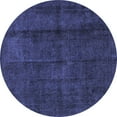 thumbnail image 1 of Ahgly Company Indoor Round Abstract Blue Modern Area Rugs, 5' Round, 1 of 4