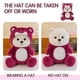 thumbnail image 2 of Cute Cartoon Teddy Bear Plush Toy, Cross-Dressing Bear with Removable Hat, Soft Plush Stuffed Animal for Kids Women, 2 of 5