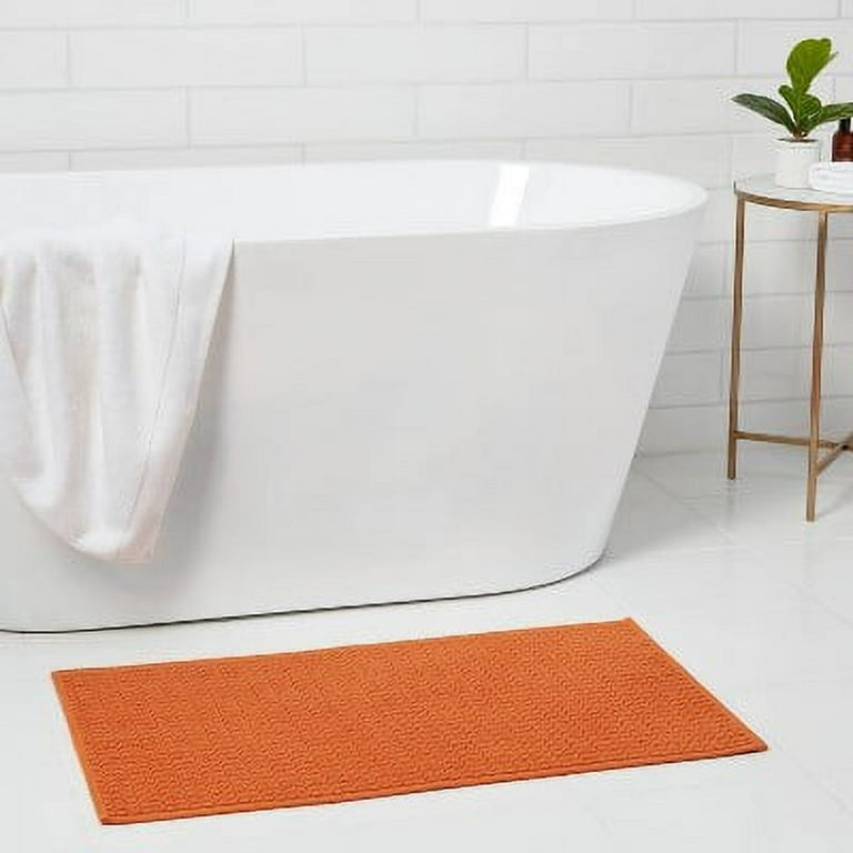 Total Fresh Antimicrobial Bath Mat in Orange [20in x 34in]