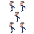 thumbnail image 1 of Jumpingount Rayas Calcetines altos Sobre la rodilla Estilo preppy Calentadores cálidos Día de San Valentín para diario Fiesta de Halloween Type1, 1 of 6