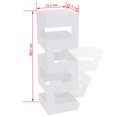 thumbnail image 4 of White Square Umbrella Stand Storage Holder Walking Stick Steel 48.5 cm, 4 of 4