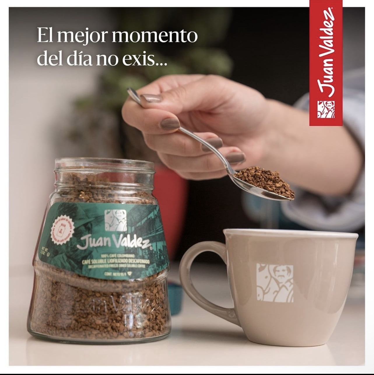 Juan Valdez Decaffeinated Instant Coffee, 3.35 Oz, Colombian Blend, Medium Roast