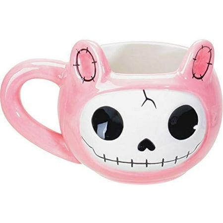 

Ebros Gift Furrybones Coffee Mug Beverage Cups 14 fl oz Mugs (Pink Bun Bun)