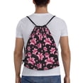 thumbnail image 2 of Kdxio Lilies Flowers Print Drawstring Backpack Bag,Waterproof Draw String Back Sack, Gym Drawstring Bags Swim Bag For Unisex, 2 of 9