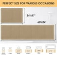 thumbnail image 6 of HAKUNA Waffle Bath Mat Set 2 Piece Beige,Woven Modern Bath Rug Mats, Absorbent Non Slip Bath Floor Mat, Soft Washable Boho Bath Rugs with Tassels for Bathroom, Bedroom, Kitchen,Tub, 6 of 8