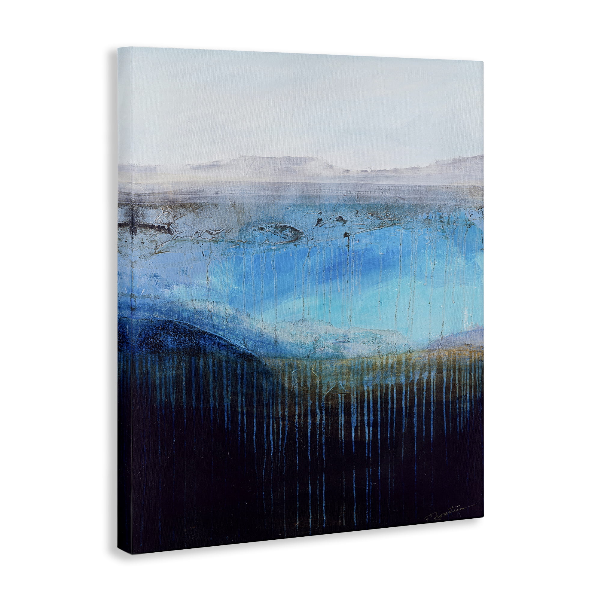 Stupell Industries Intense Abstract Landscape Abstract Painting Gallery Wrapped Canvas Art Print Wall Art, 36 x 48