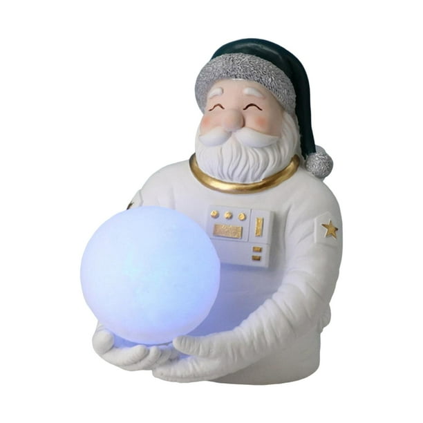 Lámpara de mesa con estatua de Papá Noel LED de luz nocturna creativa para el hogar Verde
