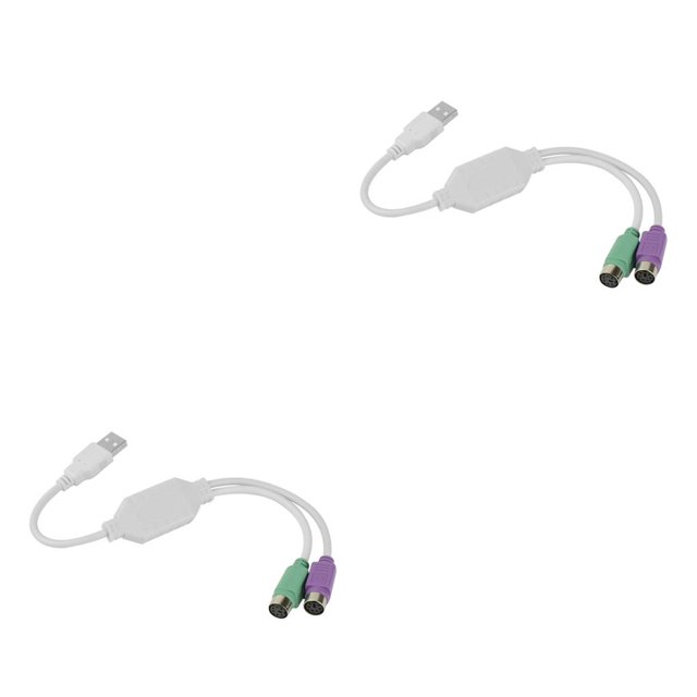 Monstrate 1 unidad USB 2 en 1 PS/2 teclado ratón a USB convertidor adaptador USB Cable divisor convertidor adaptador de teclado Type3 NO3