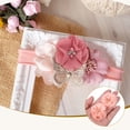 thumbnail image 5 of Uxcell 2 Inch Chiffon Flowers, 12 Pcs Rhinestone Pearl Sewing Fabric Flowers, Light Pink, 5 of 7