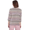 thumbnail image 2 of Alfred Dunner Womens Chenille Zig Zag Split Neck Top, 2 of 4