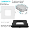 thumbnail image 3 of Luxrite 4 inch Ultra Thin Square LED Recessed Lighting 5 Color Options Dimmable 10W Wet Rated Black Trim ETL Listed, 3 of 8