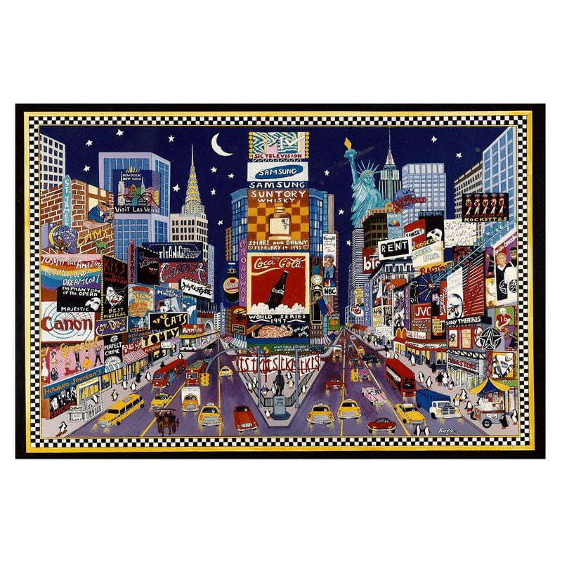 Educational Jigsaw Puzzles 1000 Piece New York Times Square Decor Puzzle 