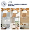 thumbnail image 4 of Eowynic 42 Inch Modern White Ceiling Fans With Lights and Remote, 5 Solid Wood Blades, Reversible DC Motor, 4 of 13