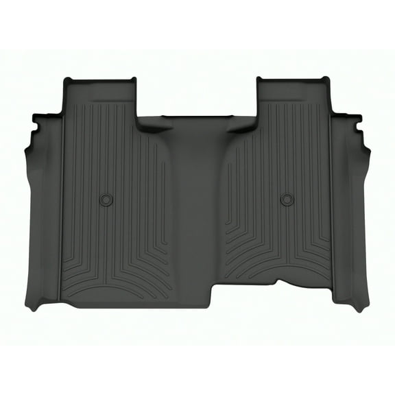WeatherTech Custom Fit FloorLiners compatible with Silverado 1500, Silverado 2500HD/3500HD, Silverado 1500 LTD, Sierra 1500 Limited, Sierra 1500, Sierra 2500HD/3500HD - 2nd Row, Black