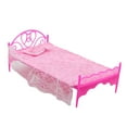 thumbnail image 1 of Juego de muebles de cama para muñecas a la moda, juguete de simulación para niños para muñecas en miniatura de 15-27cm con edredón, almohada y colchón, 1 of 7