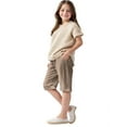 thumbnail image 7 of Mgmyaa Girls Bermuda Shorts with Pockets Long Shorts for Kids Casual Walking Athletic, 7 of 7