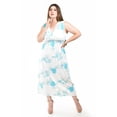 thumbnail image 4 of Vestido Largo Cintura Smock Roman Fashion Talla Extra 8801X-11 Blanco Flor 42, 4 of 5