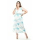 thumbnail image 4 of Vestido Largo Cintura Smock Roman Fashion Talla Extra 8801X-11 Blanco Flor 42, 4 of 5