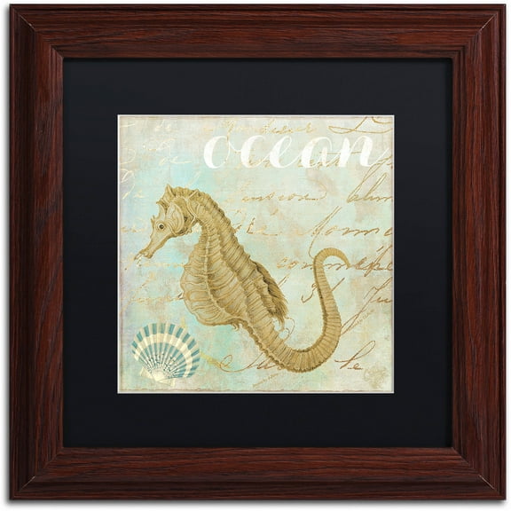 Trademark Fine Art "Turquoise Beach III" Canvas Art by Color Bakery Black Matte, Wood Frame