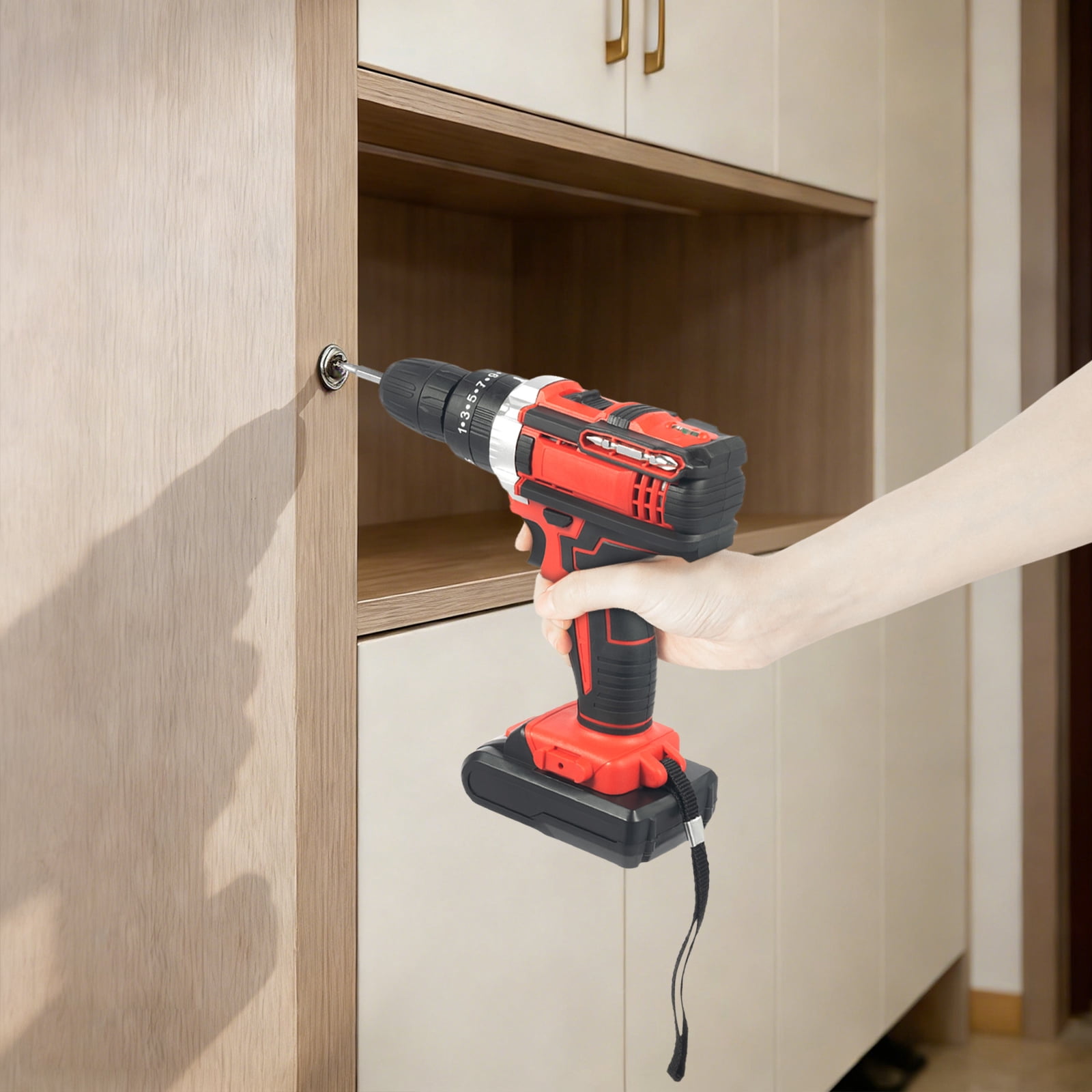 Electric Power Drill Set, Variable Speed Electric Drill with Battery&Drill Bits, Cordless Electric Drill Set