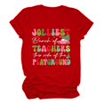 thumbnail image 1 of Chemises Décontractées de Noël pour Femmes, Col Rond, Manches Courtes, Tunique Confortable, 1 of 3