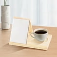 thumbnail image 5 of Wooden Book Stand Triangle Book Holder Reading With Phone Holder Book Rest With Cup Holder For Coffee Bibliophile Book Lovers Natural, 5 of 5