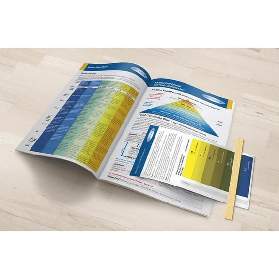 Alkaline Body Balance Informational 12-Page Booklet with Food Chart and FREE pH Test Strip