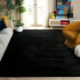 thumbnail image 2 of SAFAVIEH Tahoe Joey Solid Shag Area Rug, Black, 8' x 10', 2 of 11