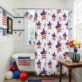 thumbnail image 3 of Shower Curtain, 72" x 84", 4th of July American Flag Star Fireworks Independence DayWaterproof Bathroom Curtain Washable Shower Curtain Set with 12 Hooks, 3 of 9