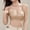 #0043-Khaki, variant on Women's Double Strap Back Closure Bra, Wireless Mesh Hollow Out Push Up, Breathable Nylon Seamless Gather, Smooth Crisscross Straps for Daily Casual Gift