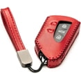 thumbnail image 3 of Vitodeco Genuine Leather Smart Key Fob Case Compatible with Volkswagen MK8 Golf GTI, ID4, Atlas (5-Button, Red), 3 of 6