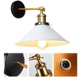 thumbnail image 4 of Paquete de 2 luces de pared retro, luces interiores, lámpara de hierro industrial, dormitorio, pasillo, restaurante, blanco, 4 of 5
