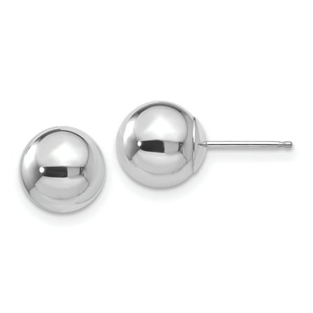 Primal Gold 14 Karat White Gold 8mm Ball Post Earrings