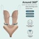 thumbnail image 4 of Corsé push-up acolchado con tirantes transparentes para mujer moldeador de cuerpo con escote en V profundo, 4 of 5