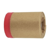 Unique Bargains Pre-Taped Masking Paper 1500x10cm / 49.21ftx3.94" 1 Pc Automotive Paint Masking Paper Brown Red