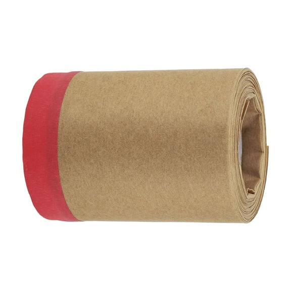 Unique Bargains Pre-Taped Masking Paper 1500x10cm / 49.21ftx3.94" 1 Pc Automotive Paint Masking Paper Brown Red